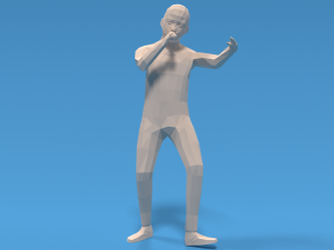 Low Poly Kid Singing 3D 모델