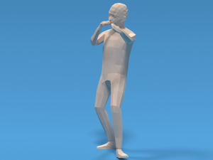 Low Poly Kid Singing 3D 모델