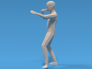 Low Poly Kid Singing 3D 모델