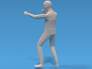 Low Poly Kid Singing 3D 모델