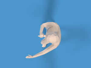 Low Poly Kid Singing 3D 모델