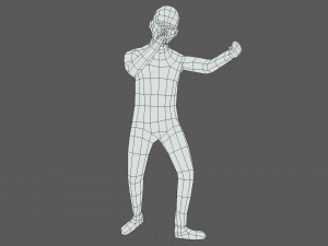 Low Poly Kid Singing 3D 모델