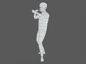 Low Poly Kid Singing 3D 모델