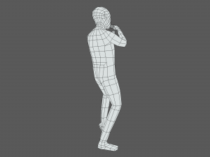 Low Poly Kid Singing 3D 모델