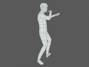 Low Poly Kid Singing 3D 모델