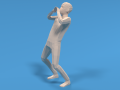 Low Poly Kid Yelling 3D Models