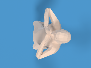 Low Poly Kid Yelling 3D Model