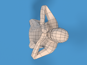 Low Poly Kid Yelling 3D Model