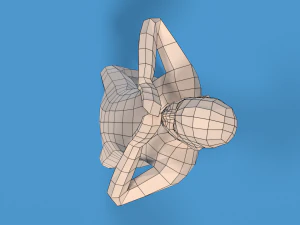 Low Poly Kid Yelling 3D Model