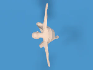 Low Poly Kid Jumping 3D Model