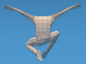 Low Poly Kid Jumping Model 3D