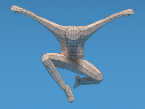Low Poly Kid Jumping Model 3D