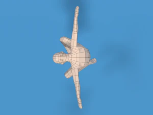 Low Poly Kid Jumping 3D Model