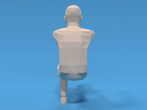 Low Poly Kid Pistol Squat 3D Model
