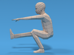 Low Poly Kid Pistol Squat 3D मॉडल