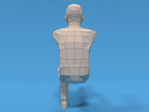 Low Poly Kid Pistol Squat 3D मॉडल