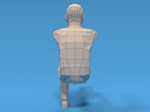 Low Poly Kid Pistol Squat 3D Model