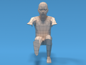 Low Poly Kid Pistol Squat 3D मॉडल