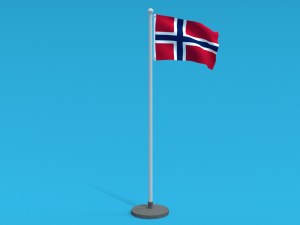 Low Poly Seamless Animated Norway Flag 3D 모델