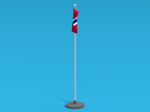 Low Poly Seamless Animated Norway Flag 3D 모델