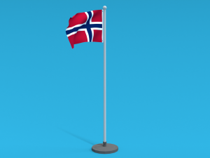 Low Poly Seamless Animated Norway Flag 3D 모델