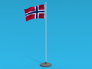 Low Poly Seamless Animated Norway Flag 3D 모델