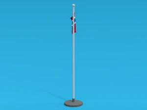 Low Poly Seamless Animated Norway Flag 3D Model