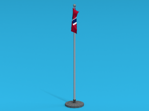 Low Poly Seamless Animated Norway Flag 3D 모델