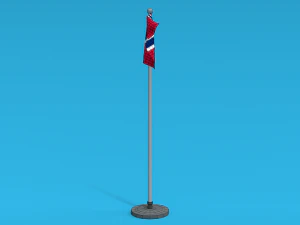 Low Poly Seamless Animated Norway Flag 3D Model