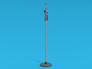 Low Poly Seamless Animated Norway Flag 3D 모델