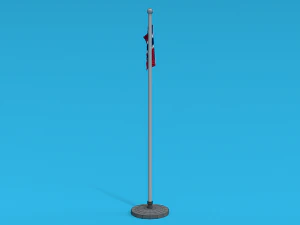 Low Poly Seamless Animated Norway Flag 3D Model