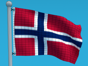Low Poly Seamless Animated Norway Flag 3D 모델