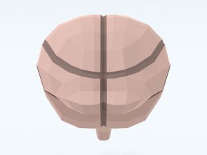 Low Poly Cartoon Monkey Brain Modello 3D