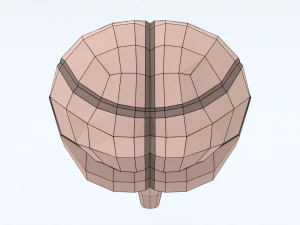 Low Poly Cartoon Monkey Brain 3D Model
