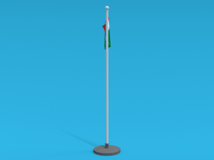 Low Poly Seamless Animated Madagascar Flag Model 3D