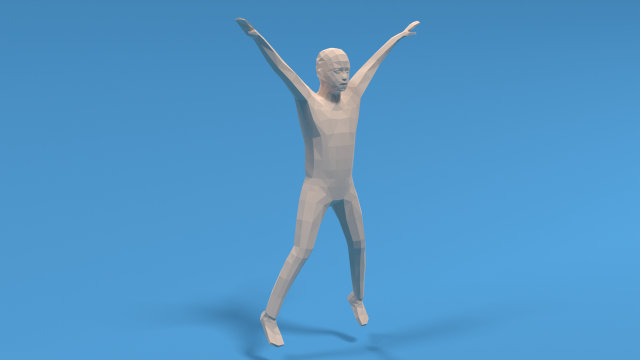 Low Poly Kid Jumping Jacks Modello 3D .c4d .max .obj .3ds .fbx .stl .blend 