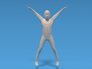 Low Poly Kid Jumping Jacks Modello 3D