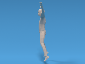 Low Poly Kid Jumping Jacks Modello 3D