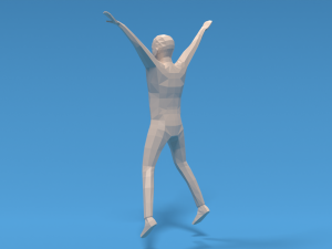 Low Poly Kid Jumping Jacks Modello 3D