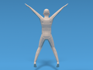 Low Poly Kid Jumping Jacks Modello 3D