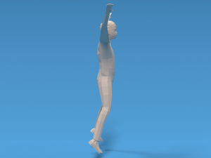 Low Poly Kid Jumping Jacks Modello 3D