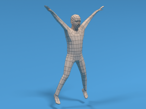 Low Poly Kid Jumping Jacks Modello 3D