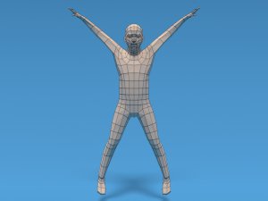 Low Poly Kid Jumping Jacks Modello 3D