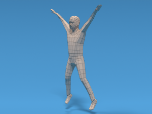 Low Poly Kid Jumping Jacks Modello 3D