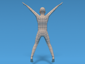Low Poly Kid Jumping Jacks Modello 3D