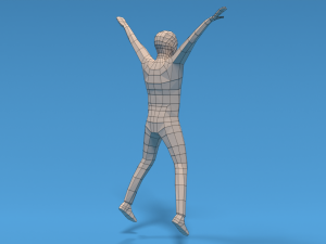 Low Poly Kid Jumping Jacks Modello 3D