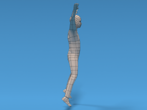 Low Poly Kid Jumping Jacks Modello 3D