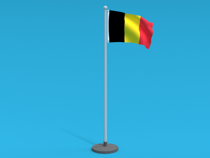 Low Poly Seamless Animated Belgium Flag 3D 모델