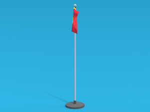 Low Poly Seamless Animated Belgium Flag Modelo 3D