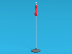 Bandeira da B&eacute;lgica animada sem costura Low Poly Modelo 3D